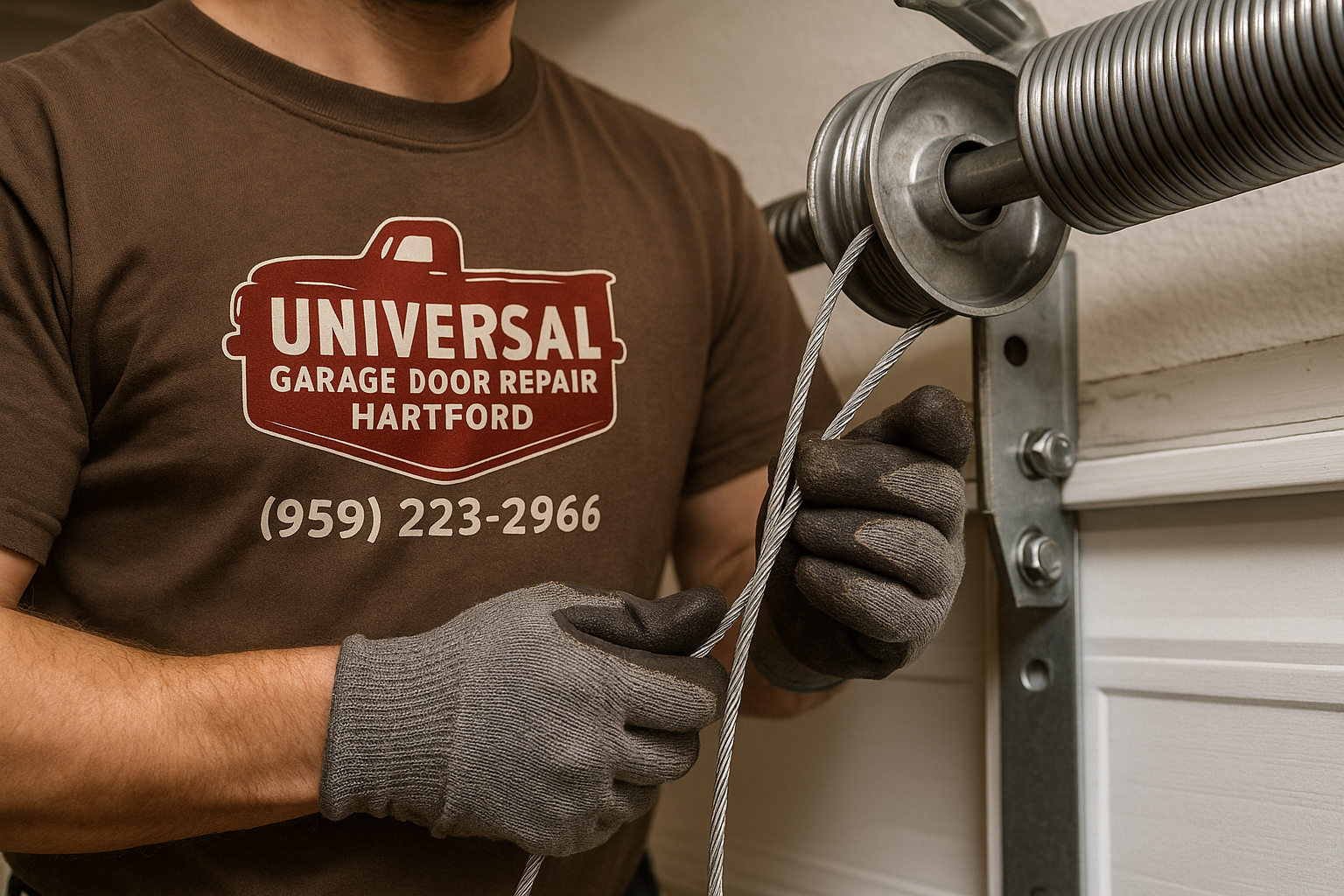 Garage Door Cable Repair in Hartford