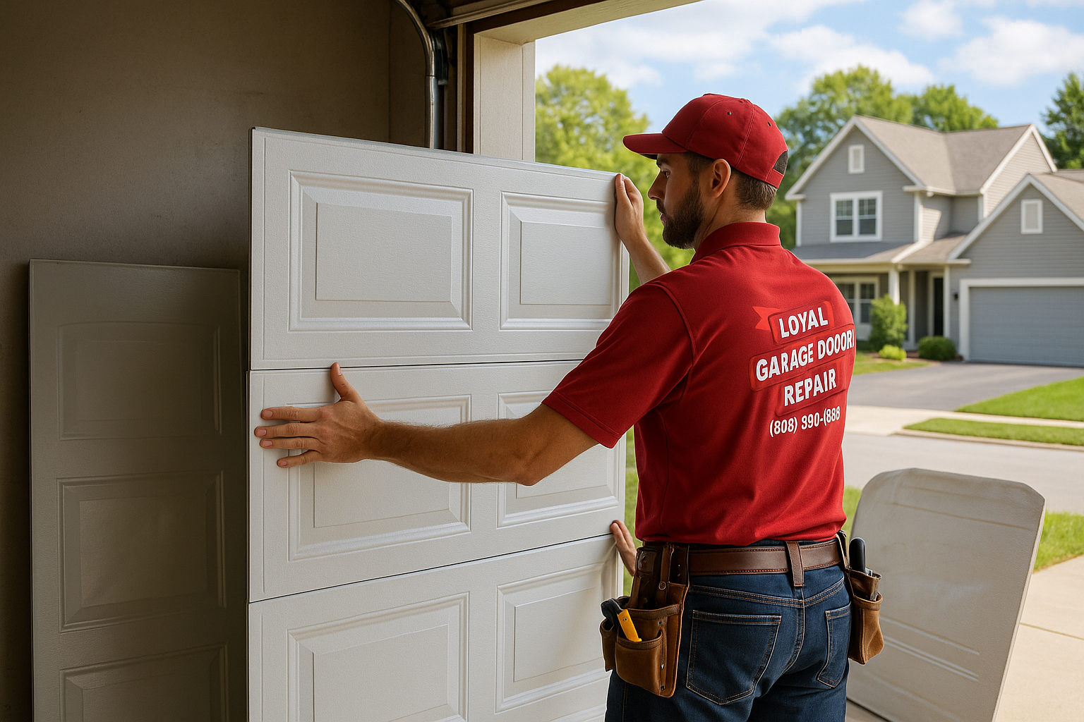 Garage Door Panel Replacement service in Coltville