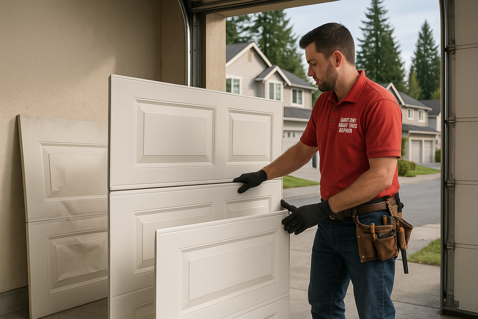 Garage Door Panel Replacement service in West Granby