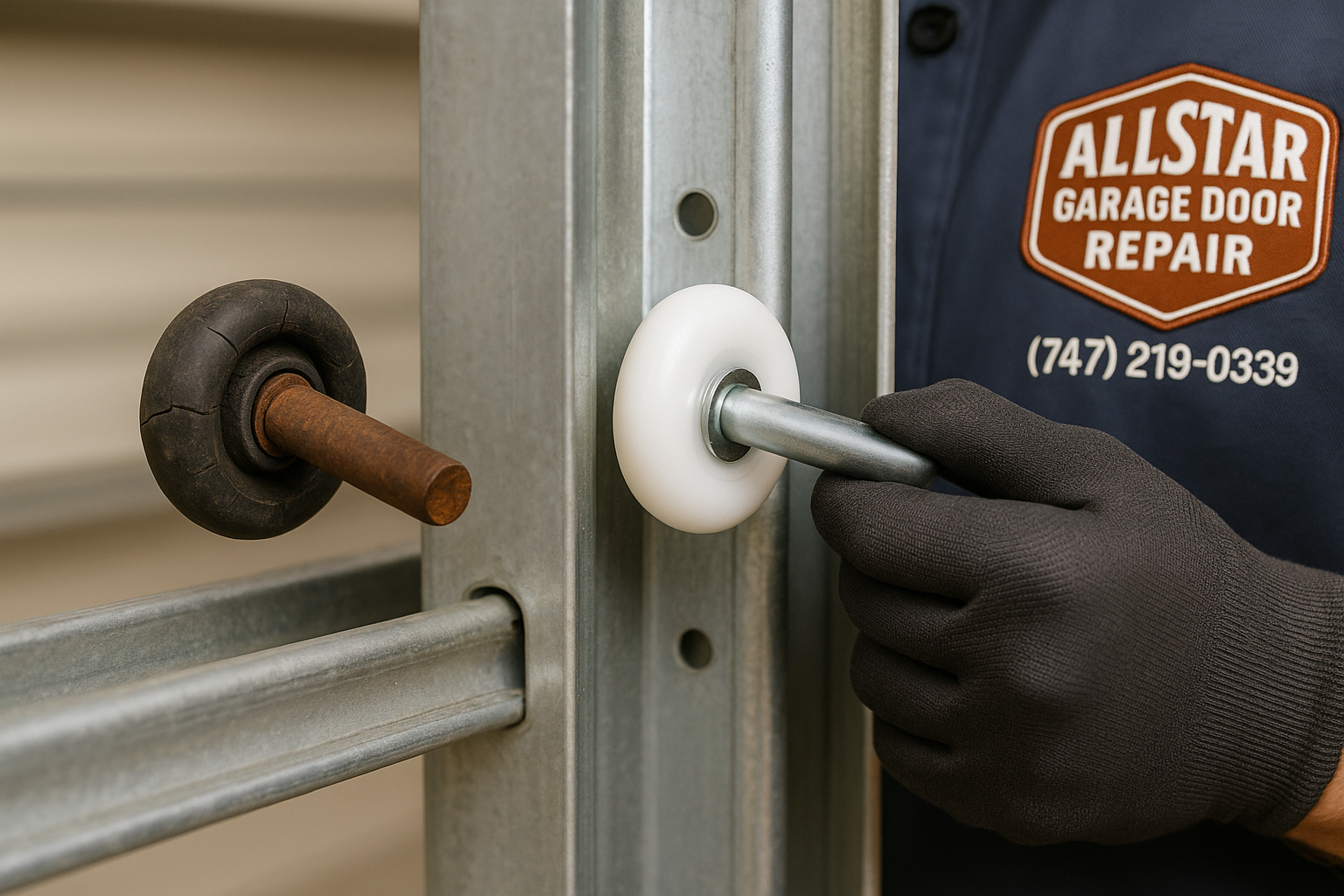 Garage Door Roller Replacement service in Meriden