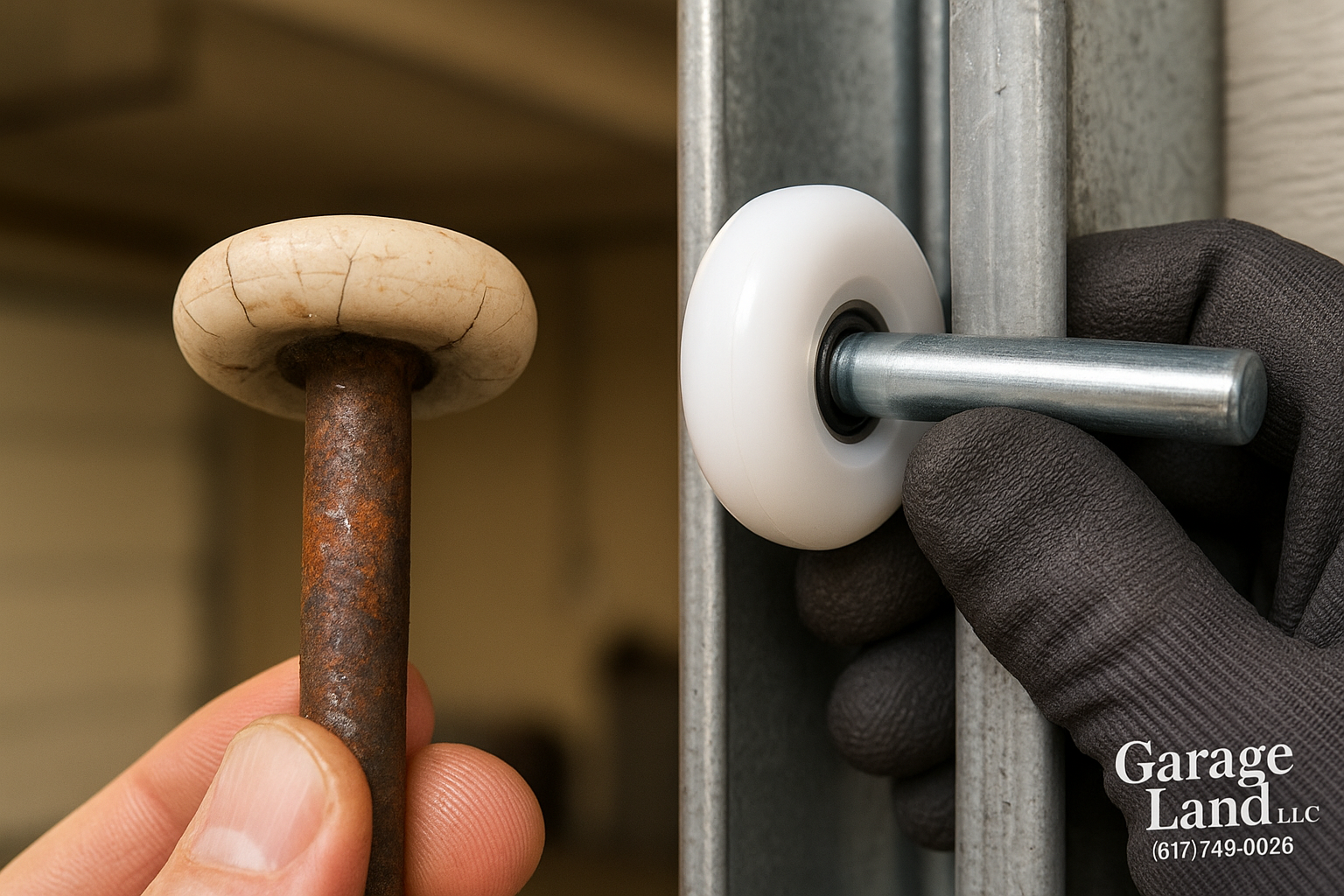 Garage Door Roller Replacement service in Burlington