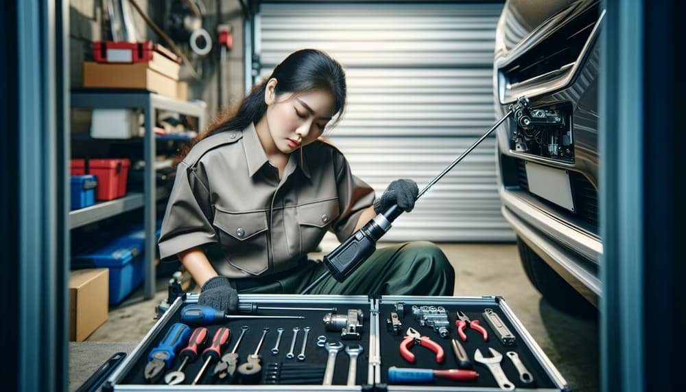 Our professional garage door track repair process